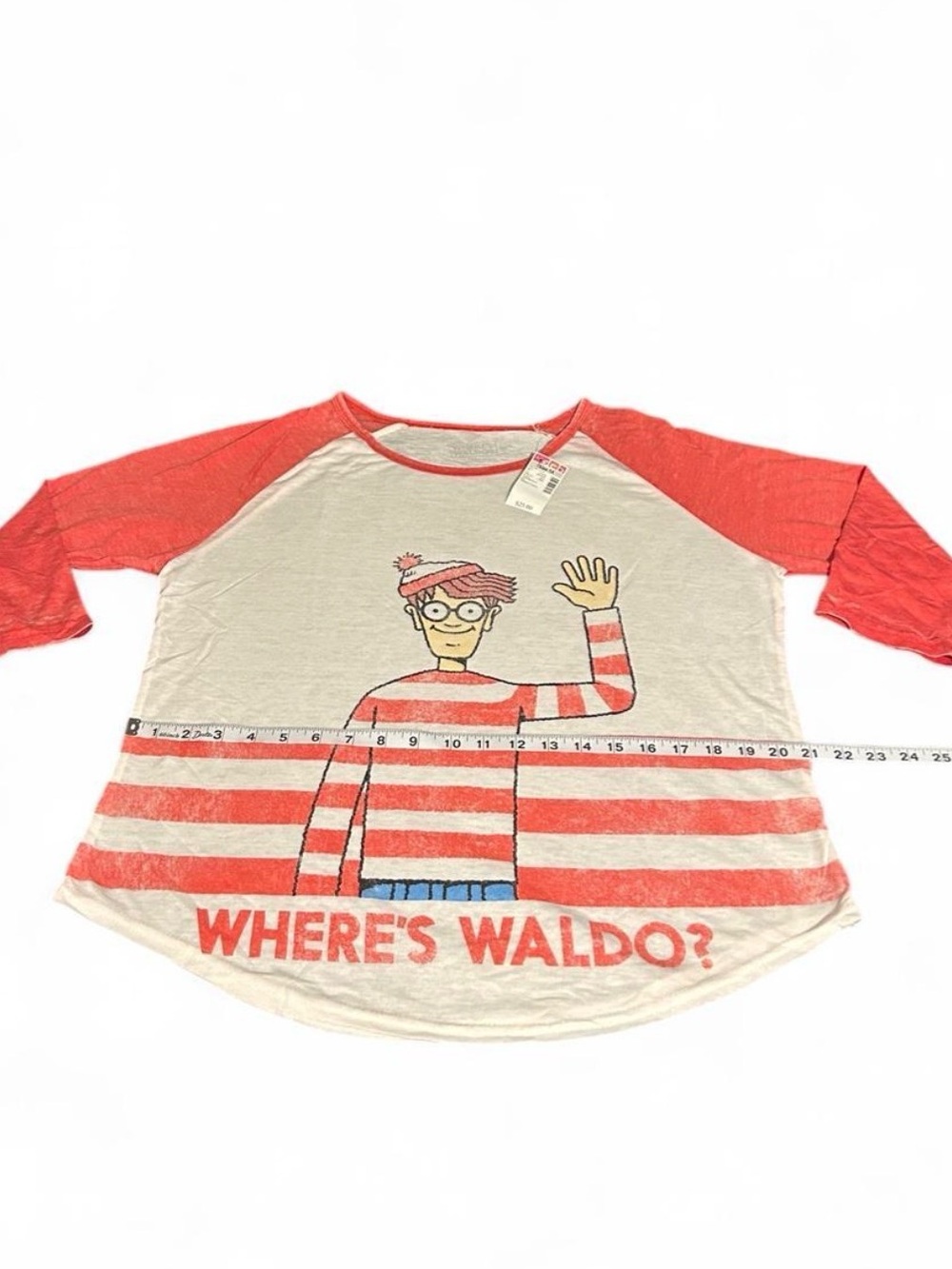 Where's Waldo red and white striped shirt Size 1X